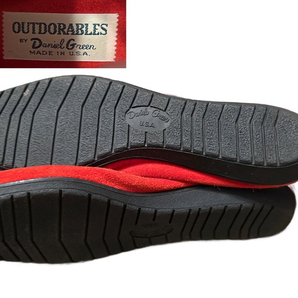 1980s Daniel Green Rust Suede Pointy Toe Ankle Boots / Women’s 7 * - Picture 4 of 4